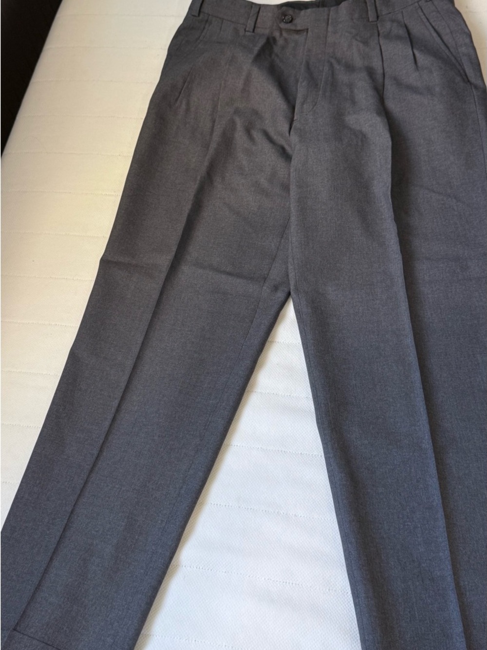 Burberry Charcoal Gray Wool Dress Trousers